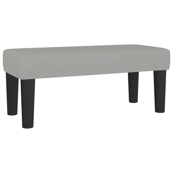Ramsäng med madrass ljusgrå 90x200 cm tyg
