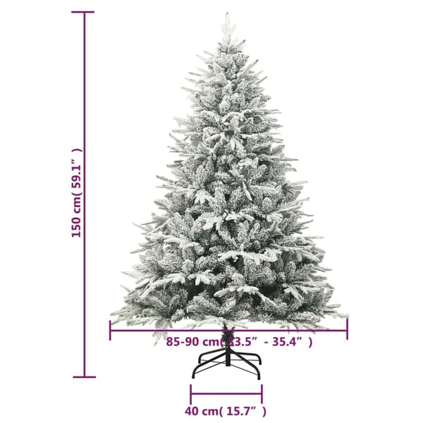 Plastgran med snö grön 150 cm PVC&PE