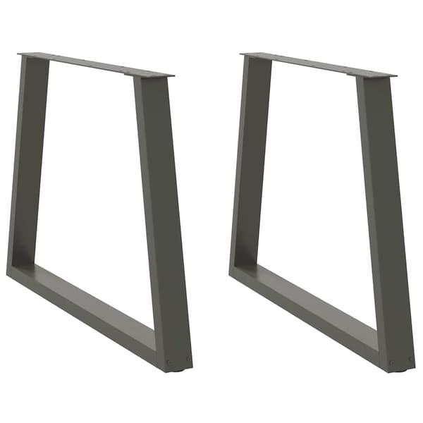 Matbordsben V-formade 2 st antracit 90x(72-73,3) cm stål