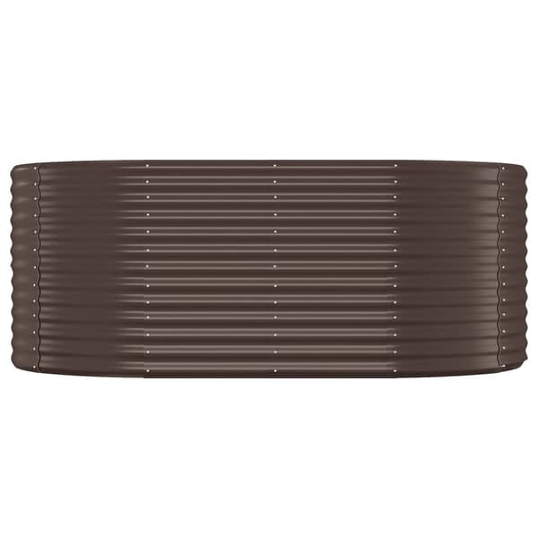Odlingslåda pulverlackerat stål 175x100x68 cm brun