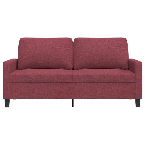 2-sitssoffa vinröd 140 cm tyg