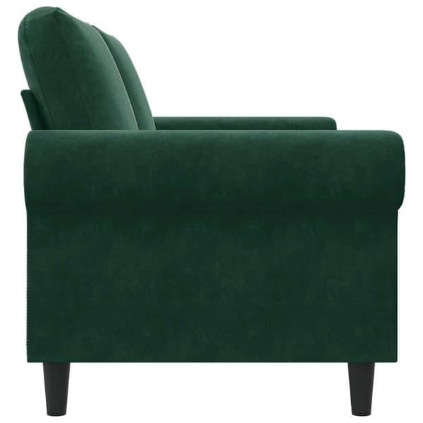 Soffa 2-sits mörkgrön 140 cm sammet