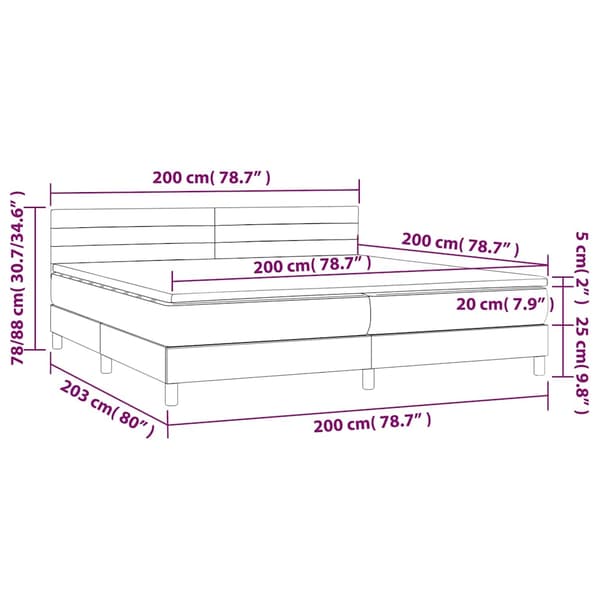 Ramsäng med madrass mörkgrön 200x200 cm sammet