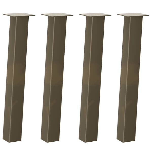 Konsolbordsben 4 st naturstål 72 cm stål