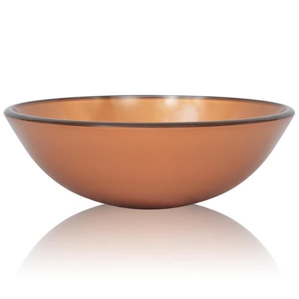 Handfat i härdat glas 42 cm brun