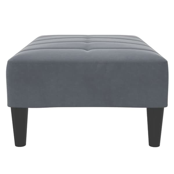 Fotpall mörkgrå 77x55x31 cm sammet