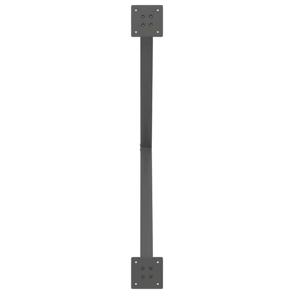 Matbordsben X-formade 2 st antracit 90x(72-73) cm stål