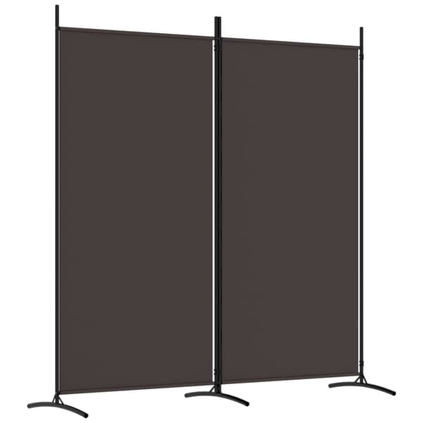 Rumsavdelare 2 paneler brun 175x180 cm tyg