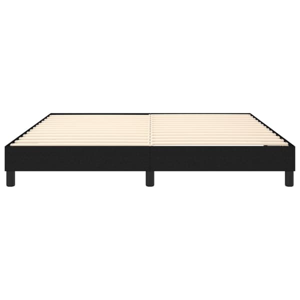 Boxspring-sängram svart 160x200 cm tyg