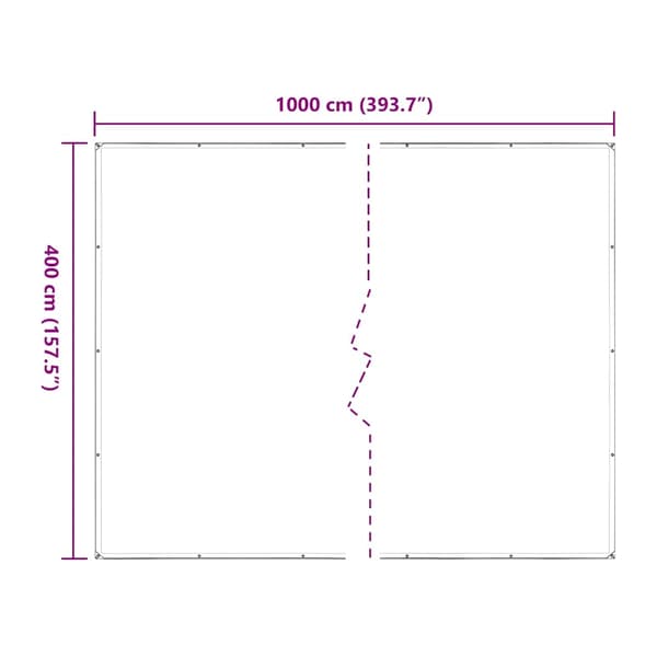 Klar presenning med öljetter 4x10 m polyeten