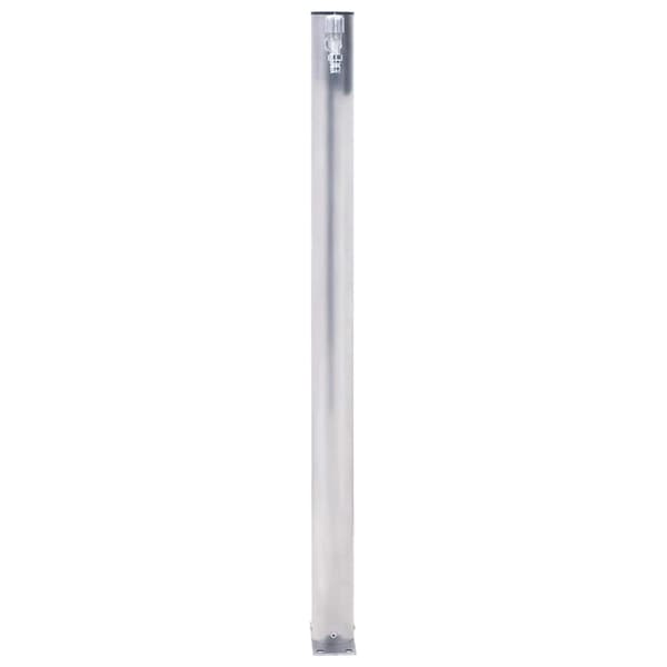 Vattenpost 60 cm rostfritt stål rund