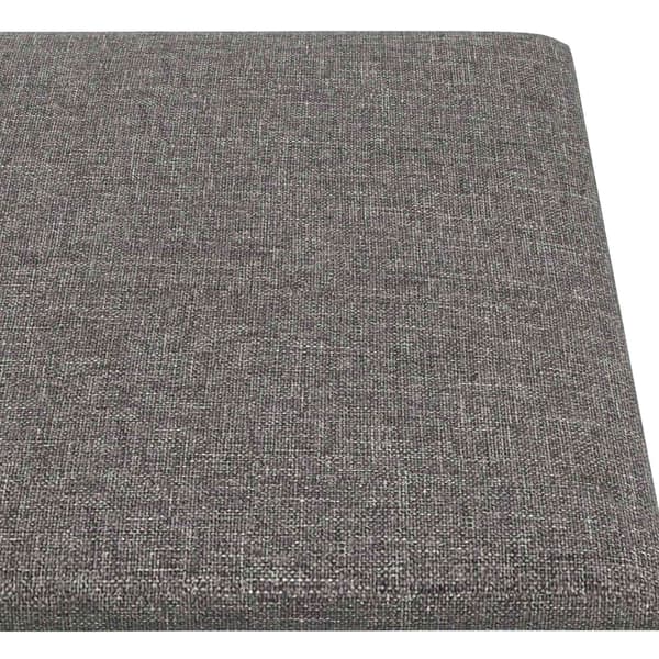 Väggsänggavel 12 pcs Ljusgrå 90 x 15 cm tyg