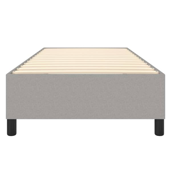 Boxspring-sängram ljusgrå 90x200 cm tyg