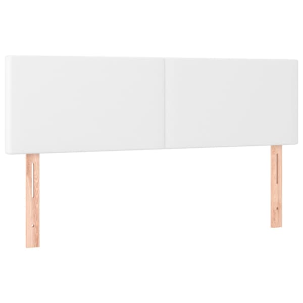Ramsäng med madrass vit 140x190 cm konstläder