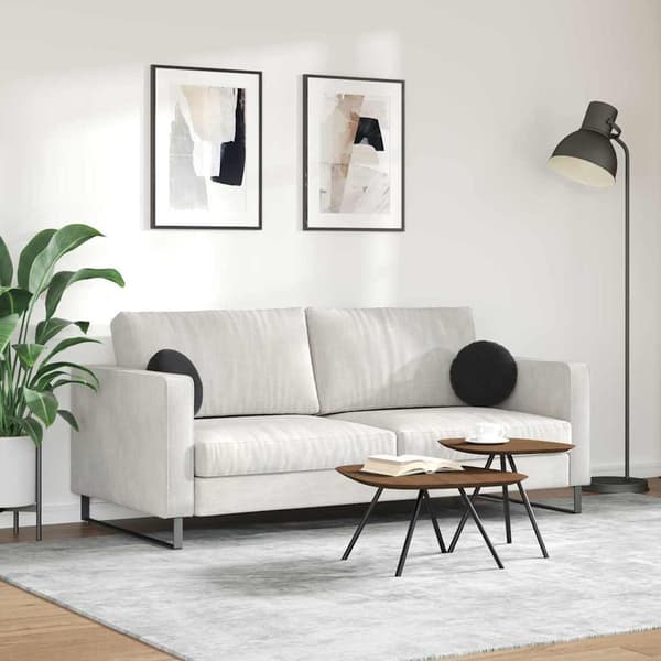 Sittkuddar 2 pcs Svart Ø30 x 13 cm Sammet