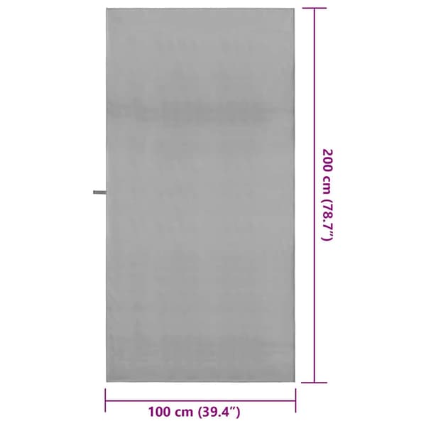 Sporthanddukar 2 st Mörkgrå 200 x 100 cm