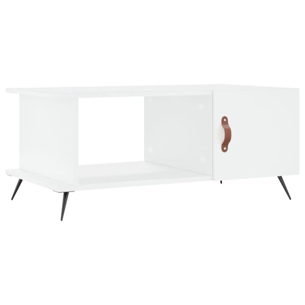 Soffbord vit 90x50x40 cm konstruerat trä