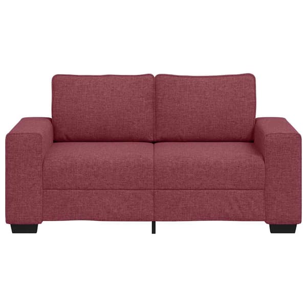 2-sitssoffa vinröd 160x77x82 cm tyg