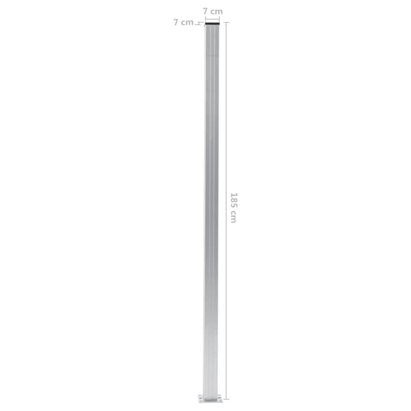 Staketstolpar 3 st aluminium 185 cm