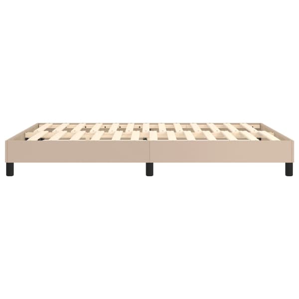 Boxspring-sängram cappuccino 140x200 cm konstläder