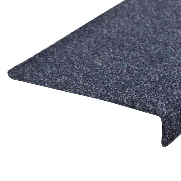 Trappmattor självhäftande 15 st 65x21x4 cm blå rektangulär kant