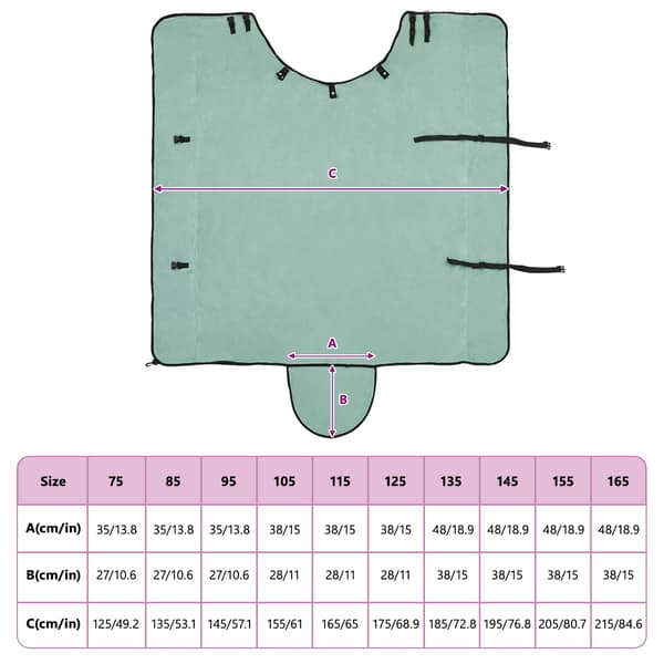 Hästdyna Speciell grön 155 cm Polyester Fleece