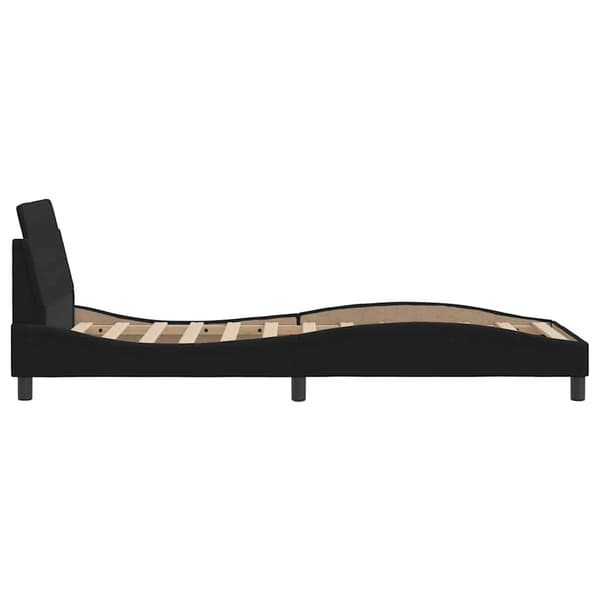 Bed Frame with Headboard "Dover" Black 90x190 cm Velvet