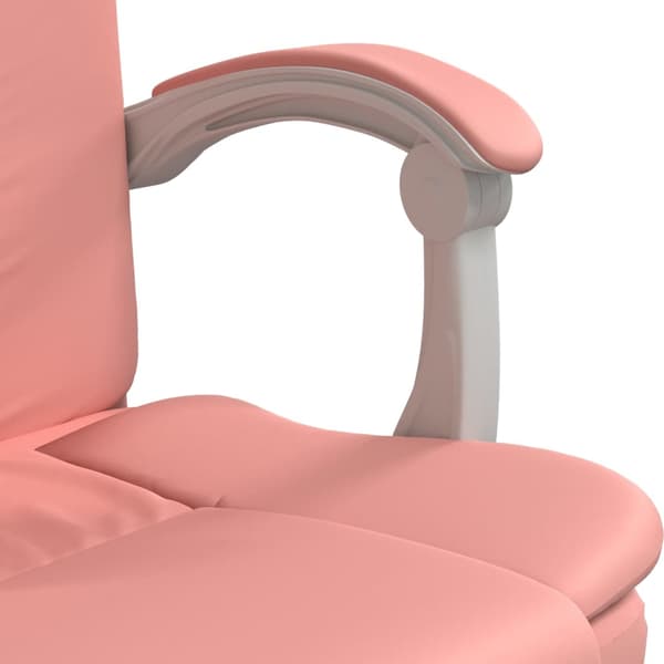 Kontorsstol rosa konstläder