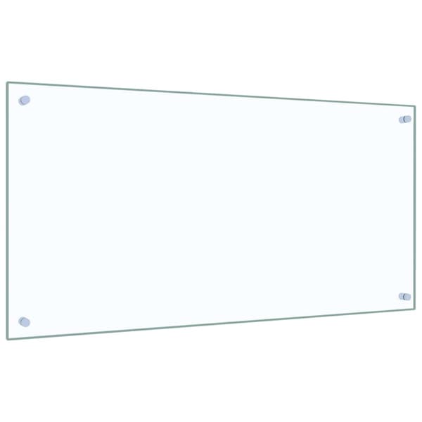 Stänkskydd transparent 100x50 cm härdat glas