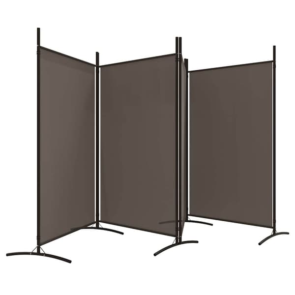 Rumsavdelare 4 paneler antracit 346x180 cm tyg