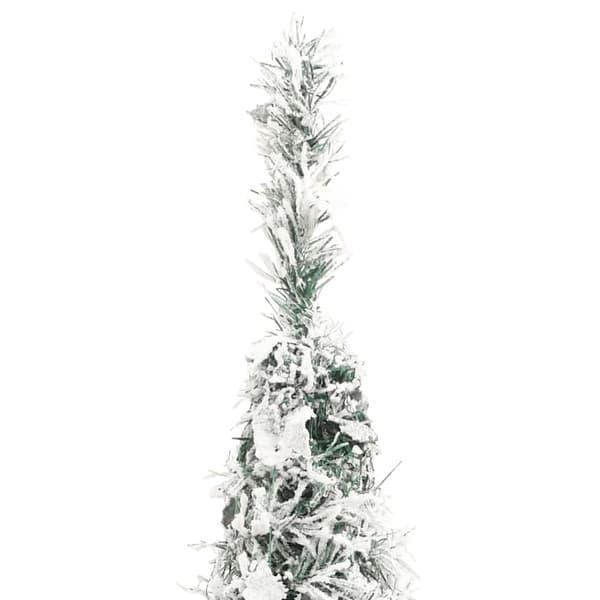 Plastgran pop-up med snö 200 LED 210 cm