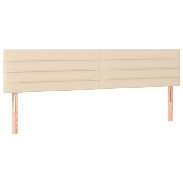 Ramsäng med madrass gräddvit 200x200 cm tyg
