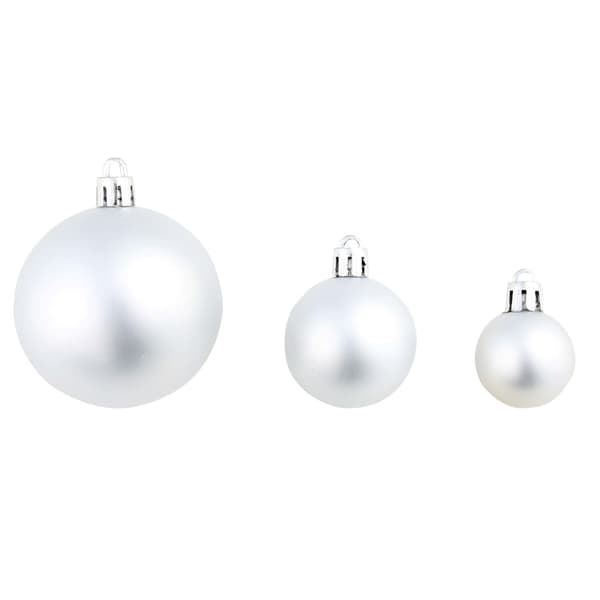 Julgranskulor 100 delar set 3/4/6 cm silver