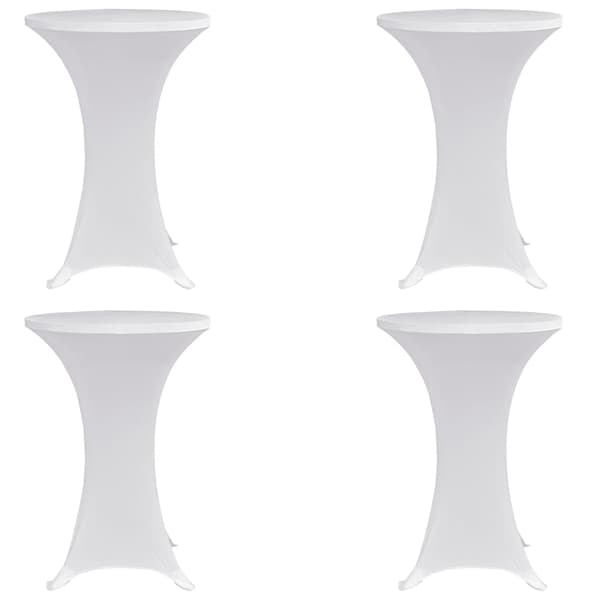 Överdrag till ståbord Ø70 cm vit stretch 4 st