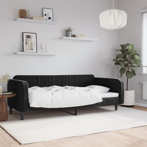 Dagbädd svart 90x190 cm sammet