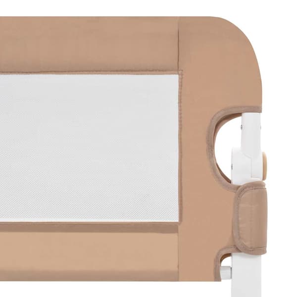 Sängskena för barn taupe 180x42 cm polyester