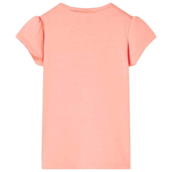 T-shirt för barn neonkorall 104