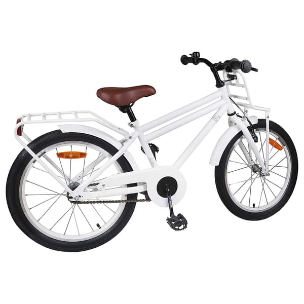 Barncykel 20 Tum för 6-11 år gamla Vit
