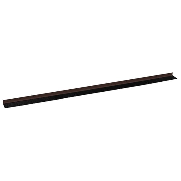 Självhäftande dörrborstlist 12 pcs Brun 100 cm