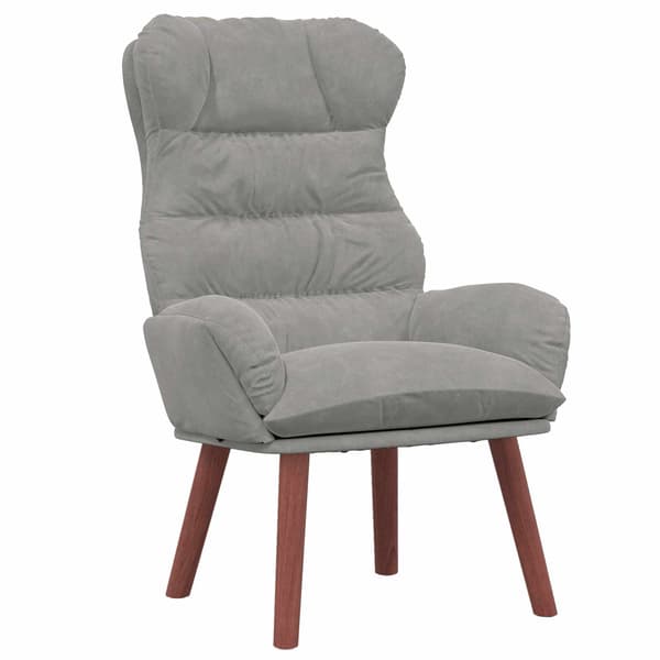 fåtölj Ljusgrå 69 x 74 x 93 cm Sammet