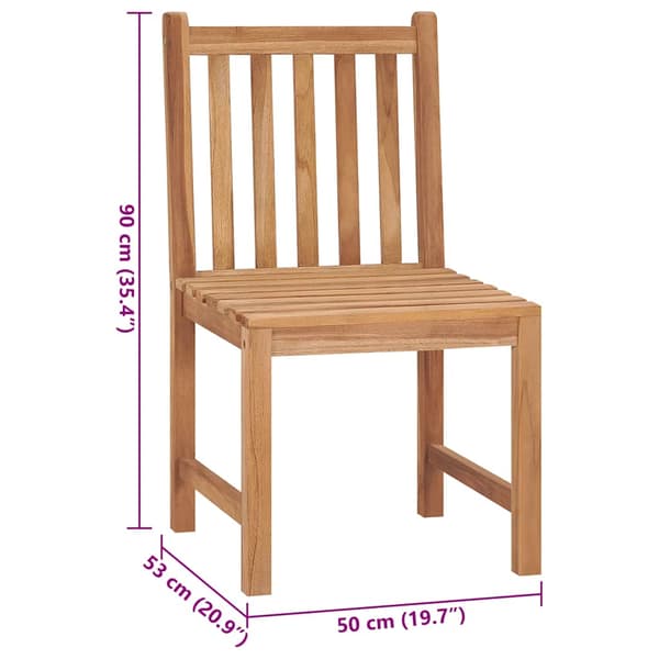 Trädgårdsstolar 2 st med dynor massiv teak