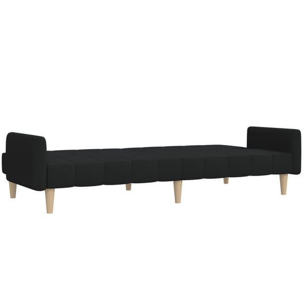 Bäddsoffa 2-sits svart tyg