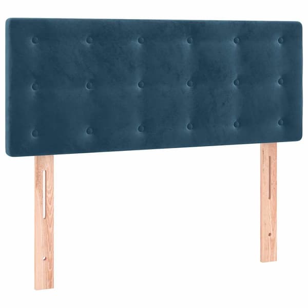 Sänggavel blå 100 x 5 x 78/88 cm sammet