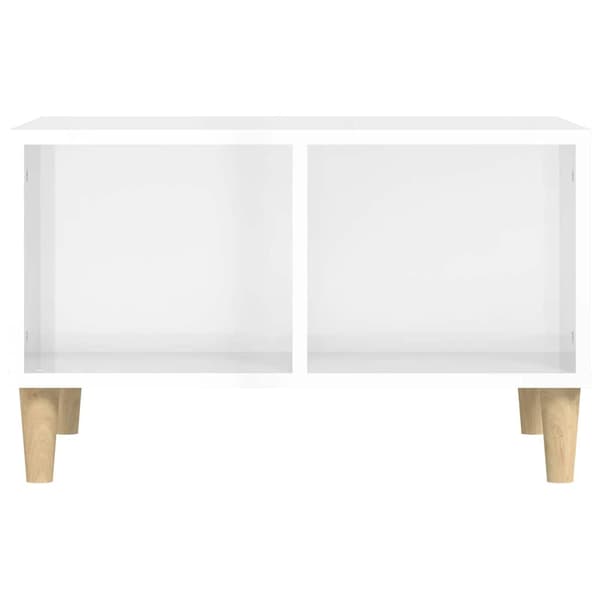 Soffbord vit högglans 60x50x36,5 cm konstruerat trä