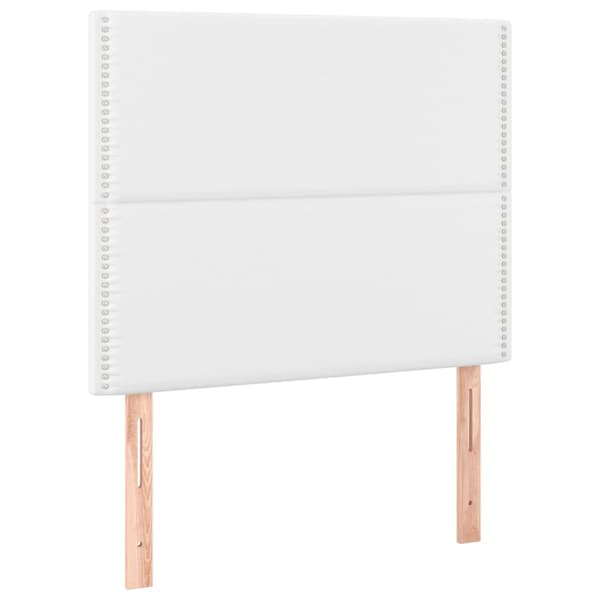 Ramsäng med madrass vit 120x200 cm konstläder