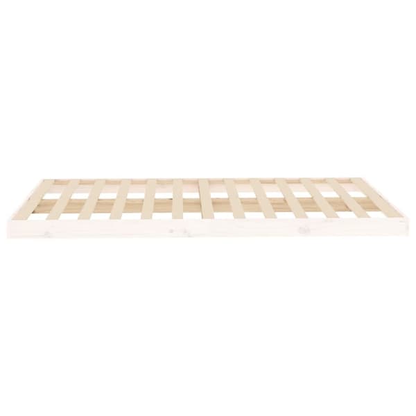 Sängram vit 120x200 cm massiv furu