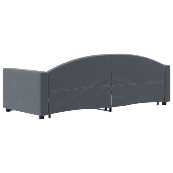 Dagbädd utdragbar mörkgrå 80x200 cm sammet