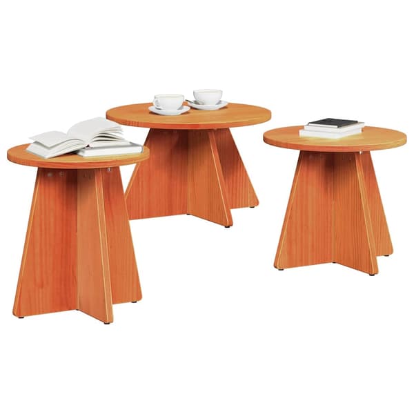Kaffeebord 3 pcs Vaxbrun