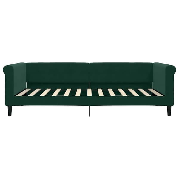 Dagbädd utdragbar mörkgrön 100x200 cm sammet