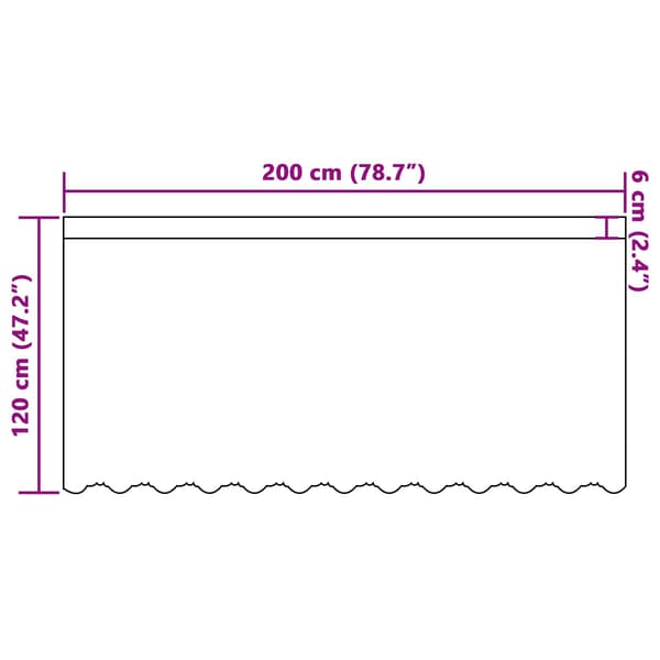 Spetsgardin med gardiner Vit 200 x 120 cm Polyester